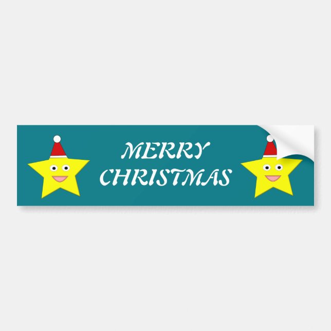 Happy Little Christas Star Custom Autoaufkleber (Vorne)