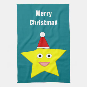 Happy Little Christmas Star Custom Kitchen Handtuc Geschirrtuch