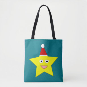 Happy Little Christmas Star Tote Bag