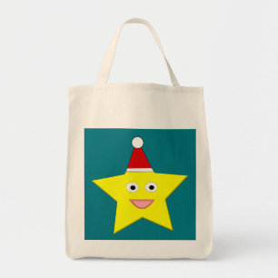 Happy Little Christmas Star Tote Bag Tragetasche