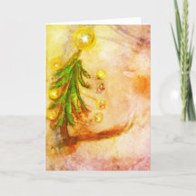 Happy Little Christmas Tree mit Lichtern