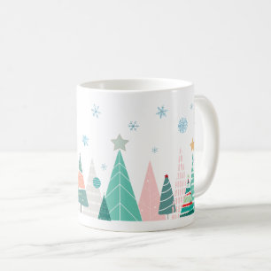 Happy Little Christmas Trees Kaffeetasse