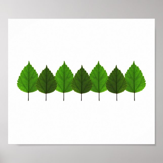 Happy Little Green Tree Leaf Forest Poster (Vorne)