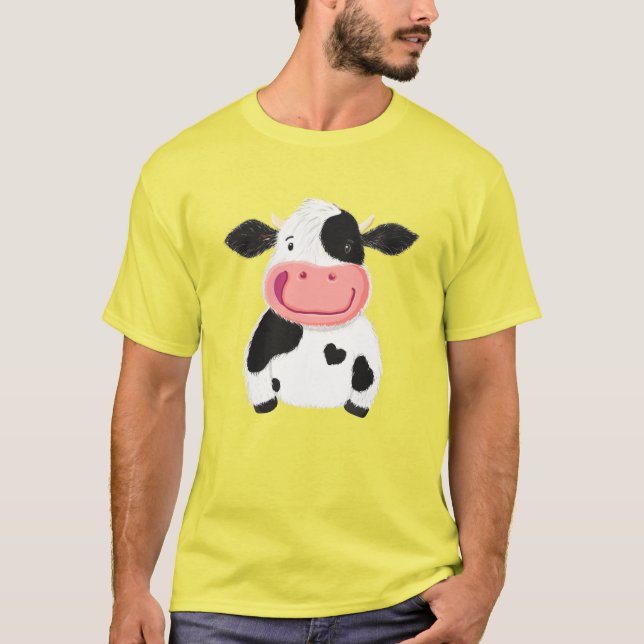 Happy Little Holstein Milchkühe T-Shirt (Vorderseite)
