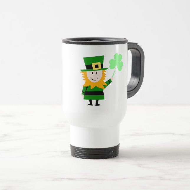 Happy Little Leprechaun Reisebecher (VorderseiteRechts)