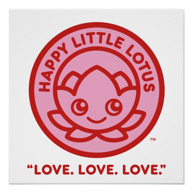Happy Little Lotus Liebe Poster (Vorderseite)