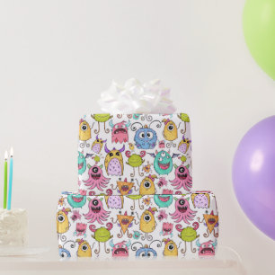 Happy Little Monsters  Geschenkpapier