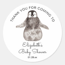 Happy Little Pinguin Baby Dusche Vielen Dank