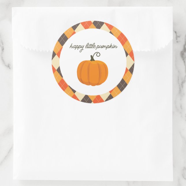Happy Little Pumpkin Gastgeschenk Stickers (Tasche)