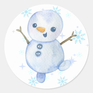 Happy Little Snowman Aufkleber