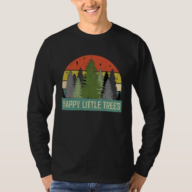 Happy Little Trees Evergreen Forest  For Men Women T-Shirt (Vorderseite)