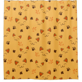 Happy Little Vampire Kitty Pattern Duschvorhang