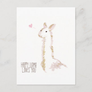 Happy Llama Lieben You Postkarte