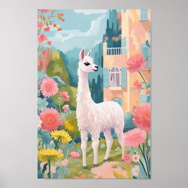 Happy Llama Poster (Vorne)