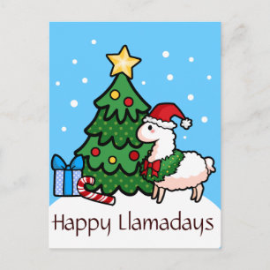 Happy Llamadays Postkarte