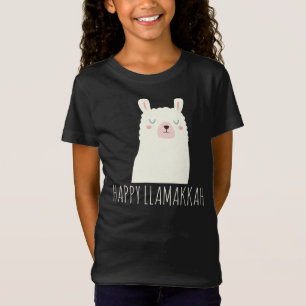 Happy Llamakkah Blue Hanukkah Llama Niedlich T-Shirt
