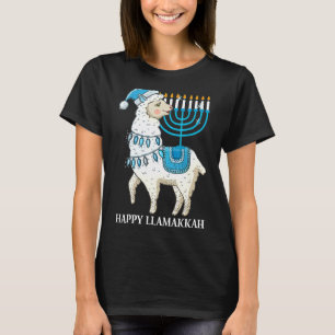 Happy Llamakkah Niedliche jüdische Llama-Sonnenbri T-Shirt