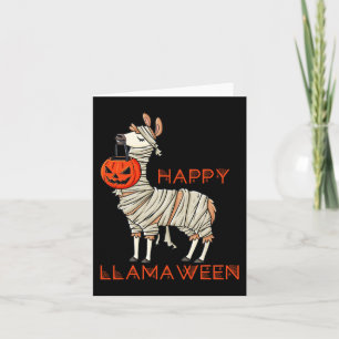 Happy Llamaween Halloween Llama Girls Boys Kid Karte