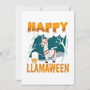 Happy Llamaween Niedliches Llama Halloween-Kostüm Ankündigung