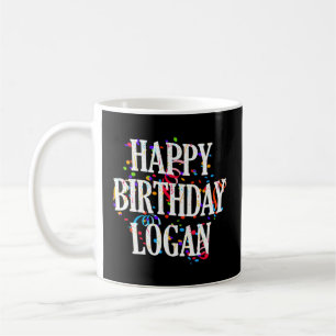 Happy Logan Vorname Colorful Bday Kaffeetasse