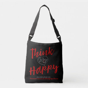 Happy Logo schwarze Crossover Tasche