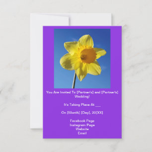 Happy Looking Yellow Daffodil Wedding Einladung