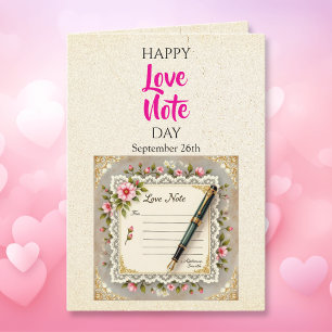 Happy Love Note Day - 26. September Karte