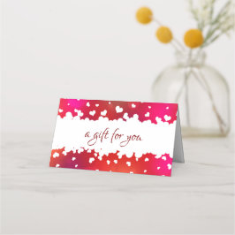 Happy Lovely Valentine's Day Hearts Gift Card Platzkarte