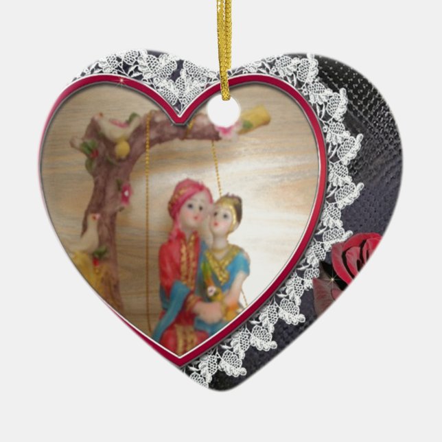 Happy Lovers Day Keramikornament (Vorne)