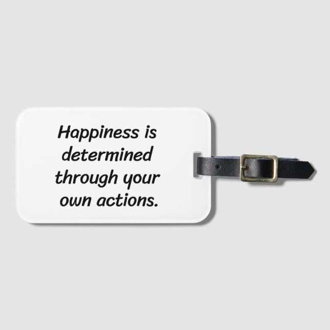 Happy Luggage Tag Gepäckanhänger (Vorderseite (Horizontal))