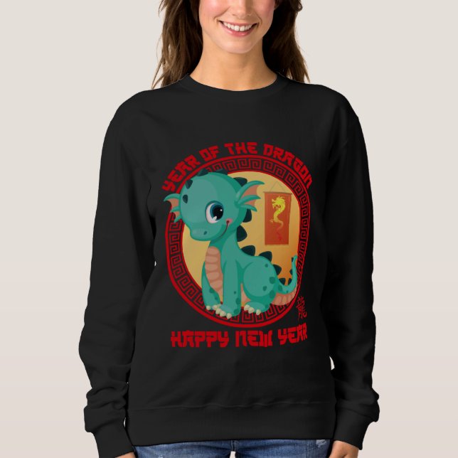 Happy Lunar New Year 2024 Cute Chinese Dragon Deco Sweatshirt (Vorderseite)