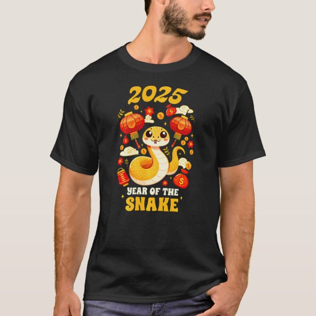 Happy Lunar New Year 2025 Chinese 2025 Year Of The T-Shirt (Vorderseite)