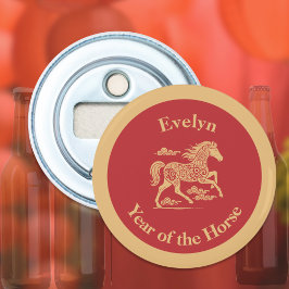 Happy Lunar New Year of the Horse Lucky Clouds Flaschenöffner