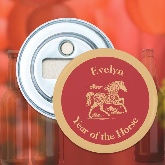 Happy Lunar New Year of the Horse Lucky Clouds Flaschenöffner (Von Creator hochgeladen)