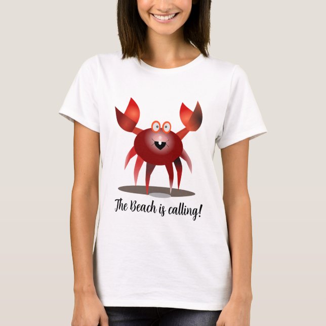 Happy lustige Rote Krabbe T-Shirt (Vorderseite)