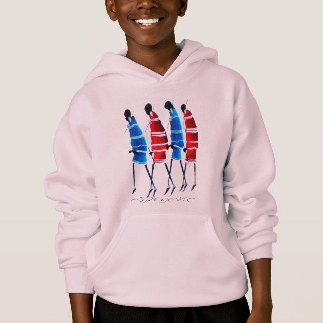 Happy Maasai Art: Street Style | cultural fashion  Hoodie (Vorderseite)