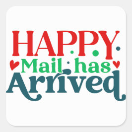 Happy Mail hat Aufkleber angekommen