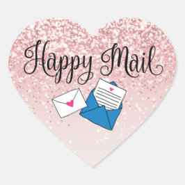 Happy Mail Herz-Aufkleber
