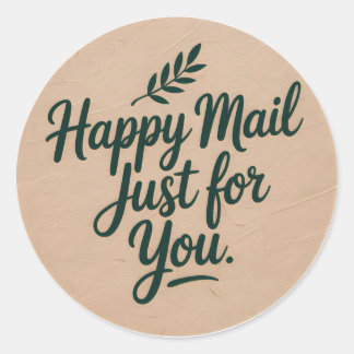 Happy Mail Just for You Sticker – Rustic Botanical