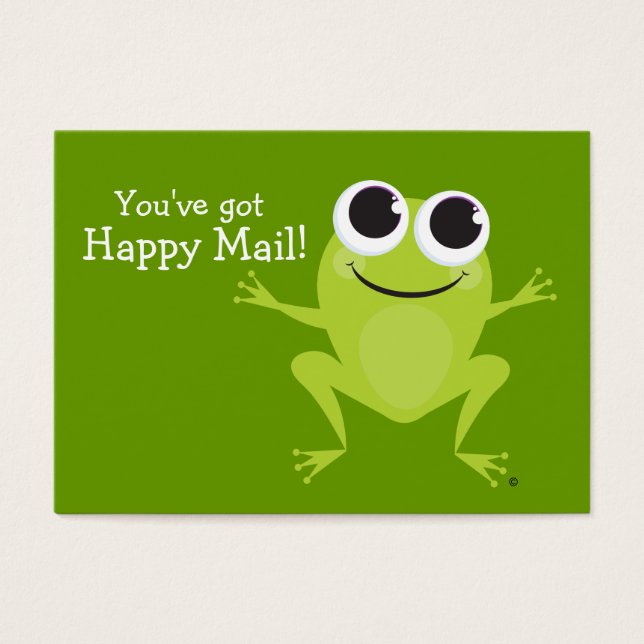 "Happy Mail" Niedliche Froschkarte - Spaß Geschenk (Vorderseite)