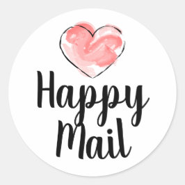 Happy Mail Round Business Aufkleber