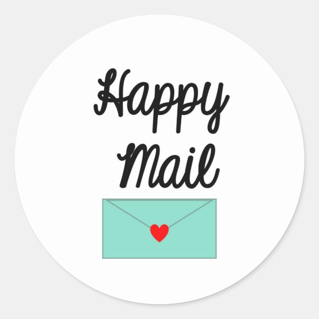 Happy Mail Sticker - Umschlag Design!! (Vorderseite)