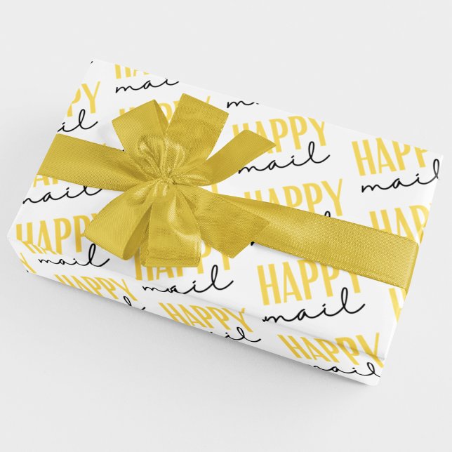 Happy Mail Wrapping Paper Flat Sheet Set 3 Geschenkpapier Set (Send some sunshine with these, "Happy mail" wrapping paper sheets! )
