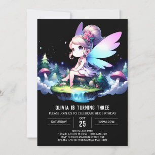 Happy Majestic Fairy Birthday Einladung