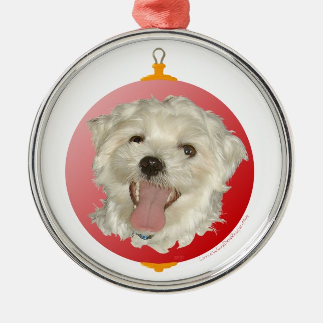 Happy Maltese Weihnachtsschmuck (Vorne)