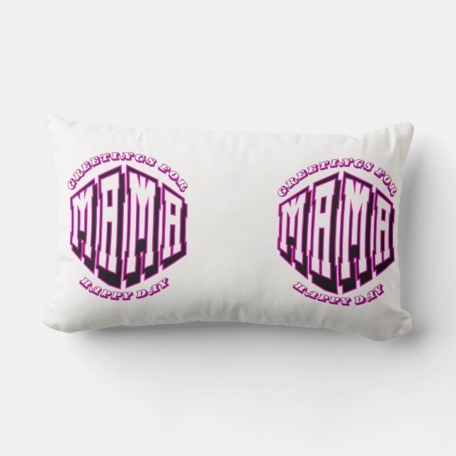 Happy Mama Day Throw Kissen - Herzliche Grüße (Rückseite)