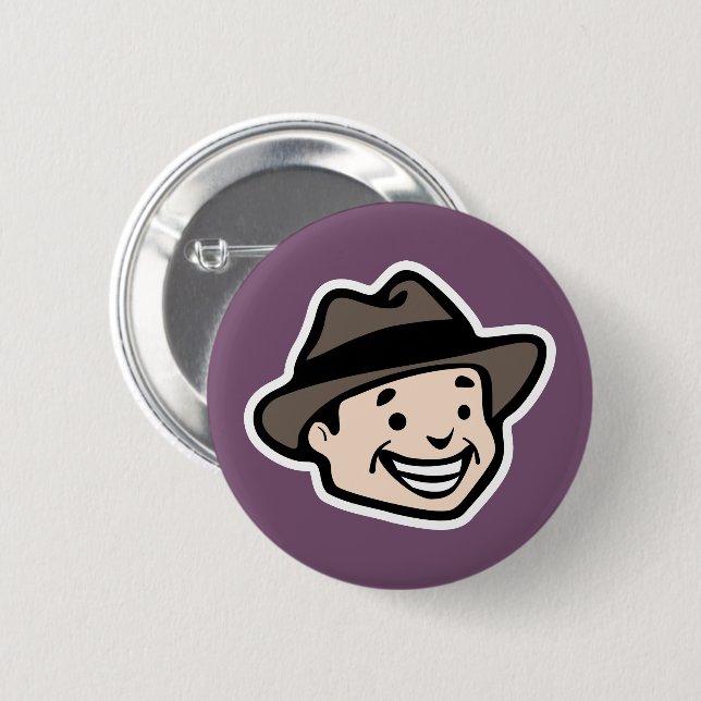Happy Man Button (Vorne & Hinten)