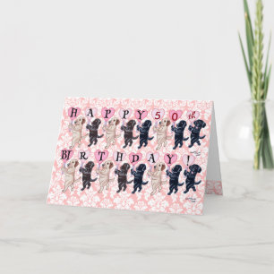 Happy Marching Labradors Birthday Karte