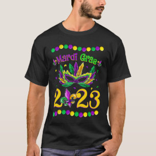 Happy Mardi Gras 2023 Jester Outfit Kinder Girl Bo T-Shirt