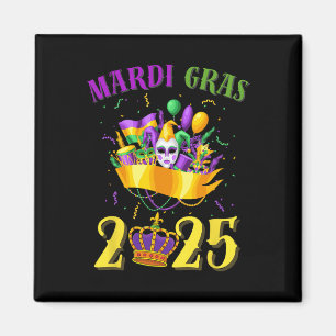Happy Mardi Gras 2025 T-Shirt Karneval Mardi Gras Magnet